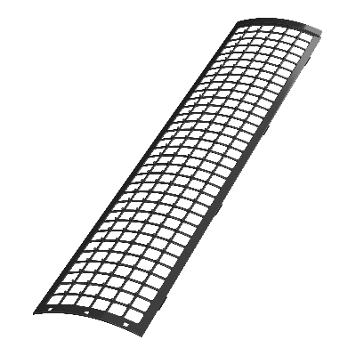 ТН ПВХ 125/82 мм, защитная решетка водосточного желоба 0,6 м, - 1